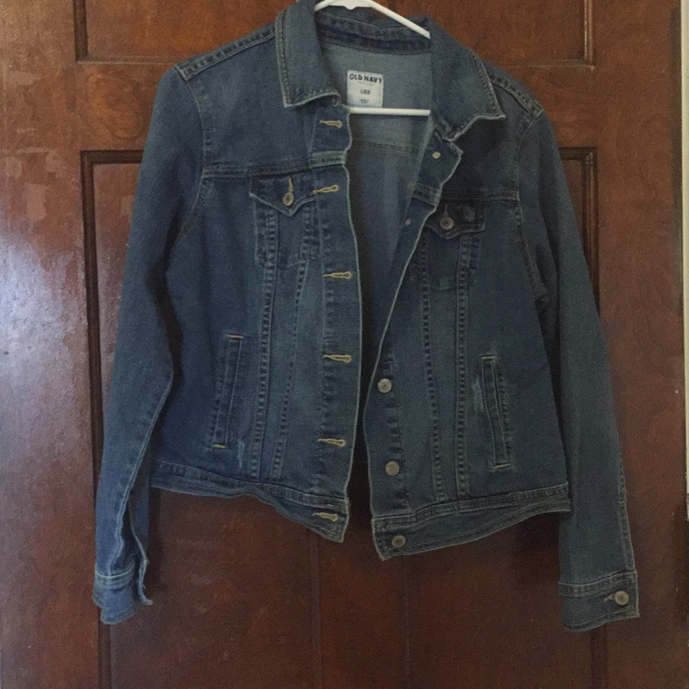 Old Navy Distressed Denim Jacket